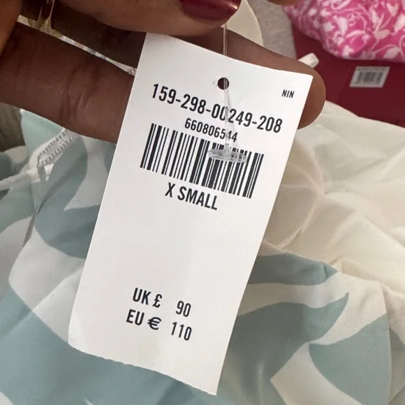 NWT ABERCROMBIE & FITCH cut out waist maxi slip dress in green floral print XS - Picture 8 of 9